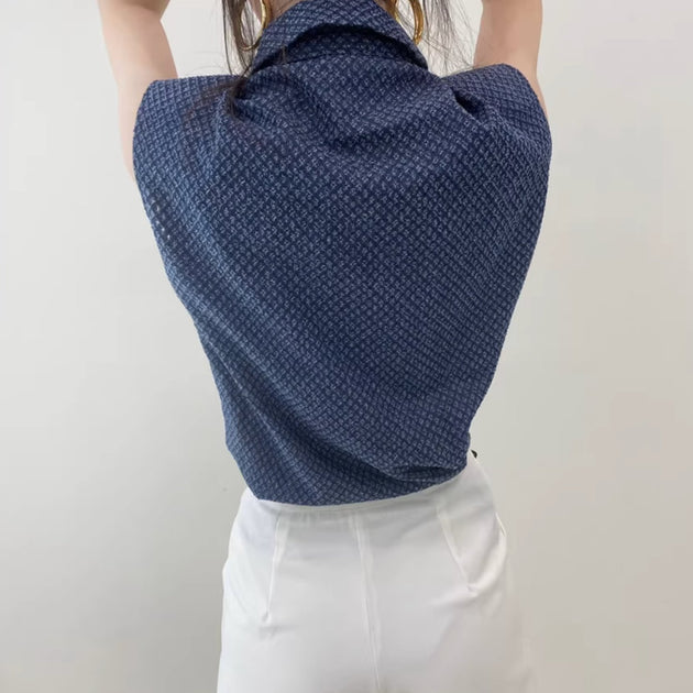 PATTERNED BUTTON UP TOP - Aumori