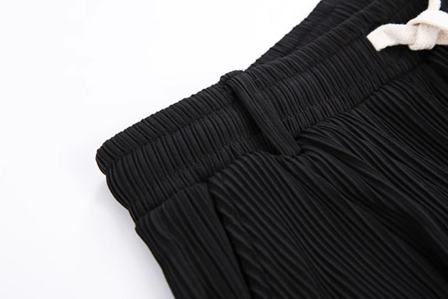 PLEATED DRAWSTRING PANTS - Aumori