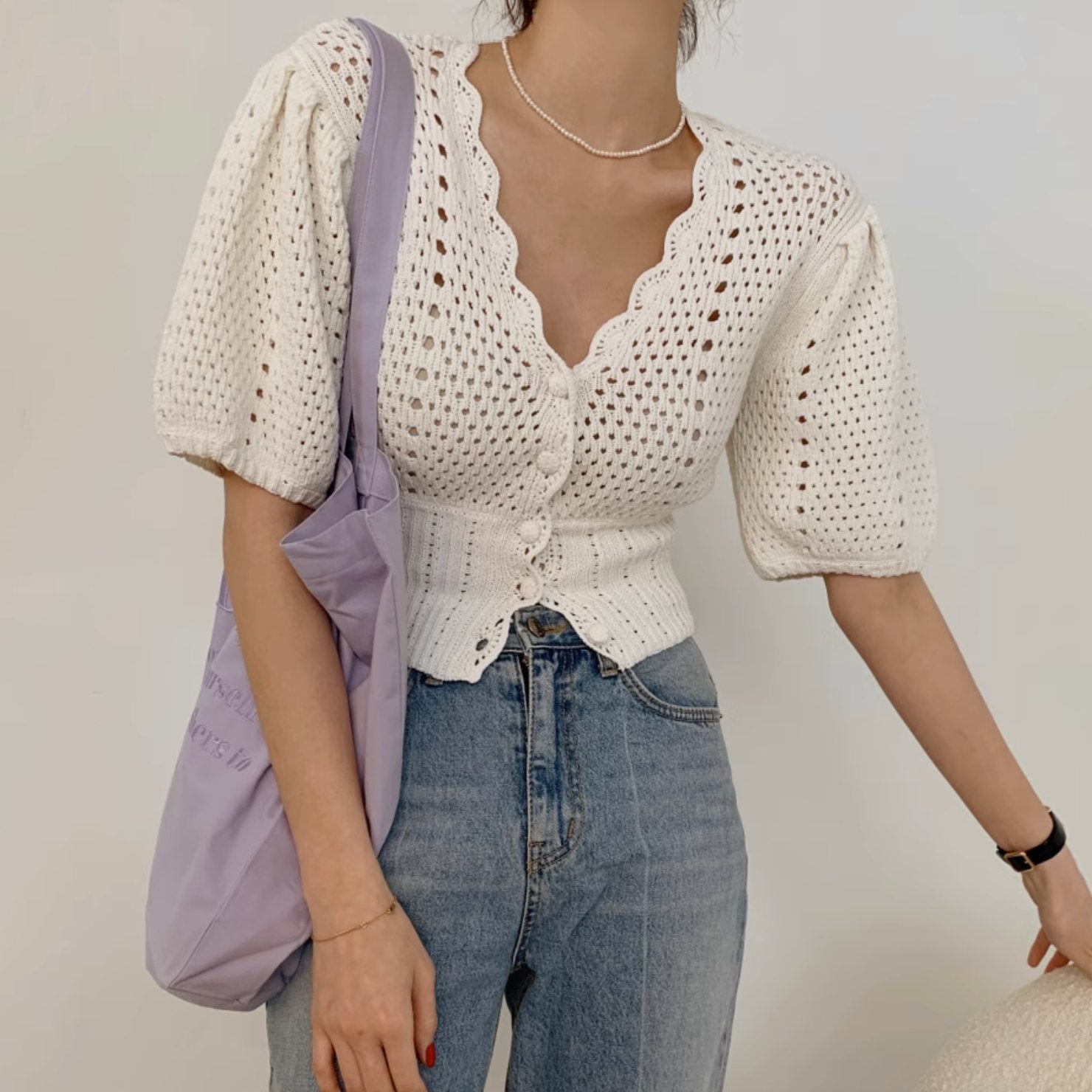 RIBBED PATTERN TOP - Aumori