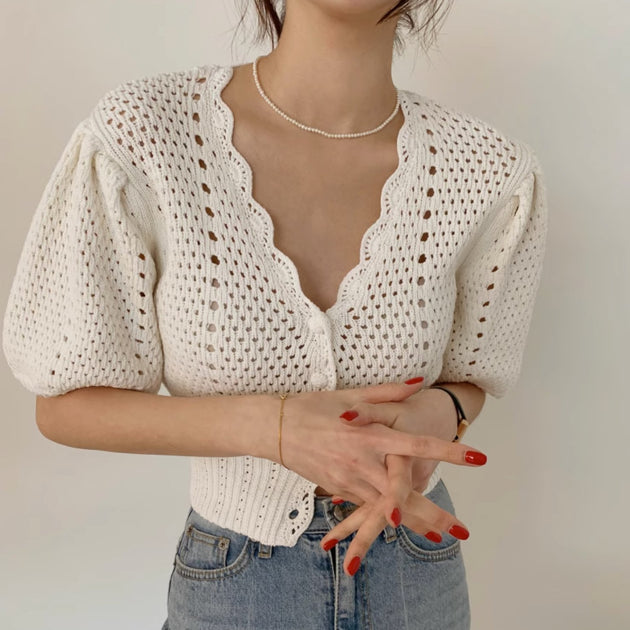 RIBBED PATTERN TOP - Aumori