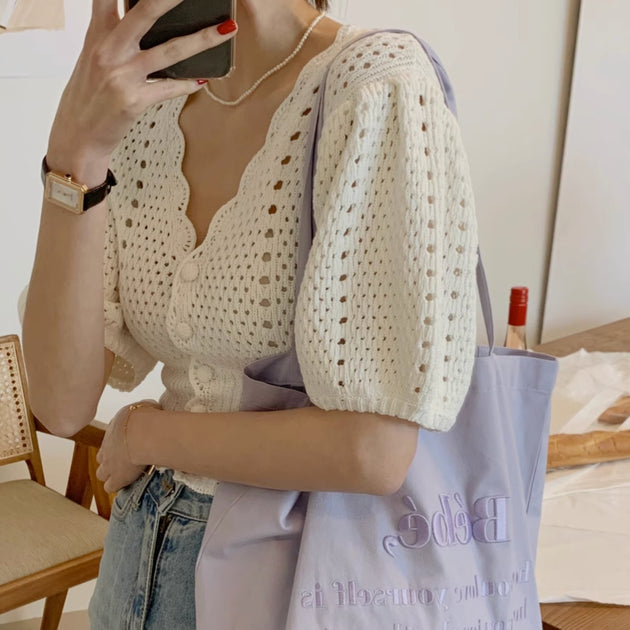 RIBBED PATTERN TOP - Aumori