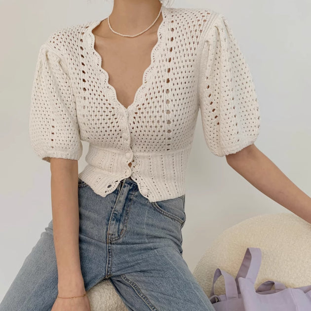 RIBBED PATTERN TOP - Aumori