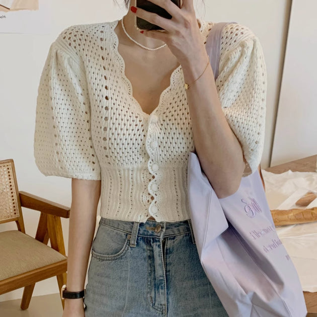 RIBBED PATTERN TOP - Aumori