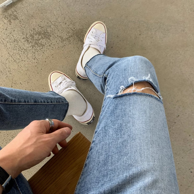 RIPPED SKINNY JEANS - Aumori