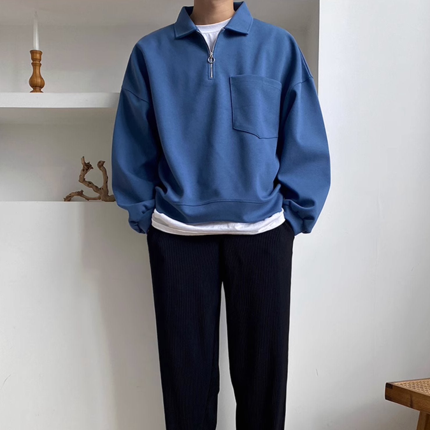 SIDE POCKET PULLOVER - Aumori
