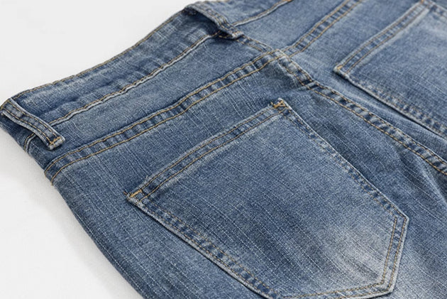 SIDE RIP JEANS - Aumori