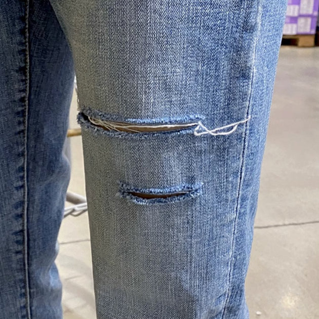 SIDE RIP JEANS - Aumori