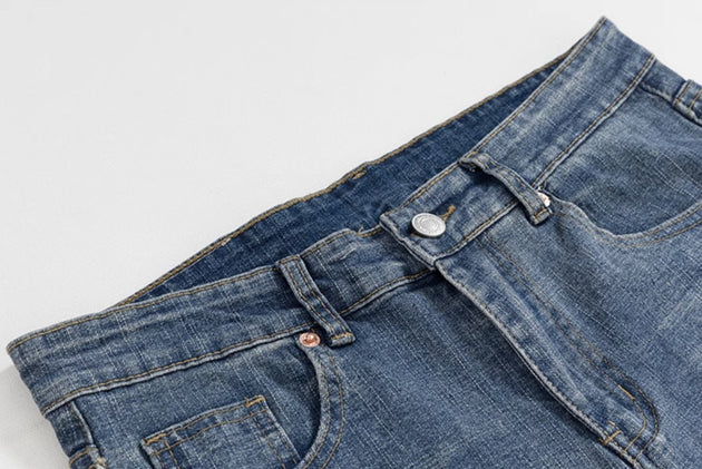 SIDE RIP JEANS - Aumori