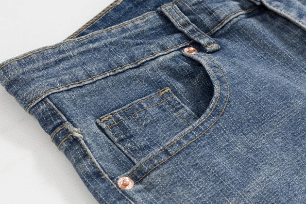 SIDE RIP JEANS - Aumori