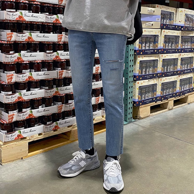 SIDE RIP JEANS - Aumori