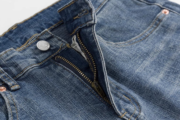 SIDE RIP JEANS - Aumori