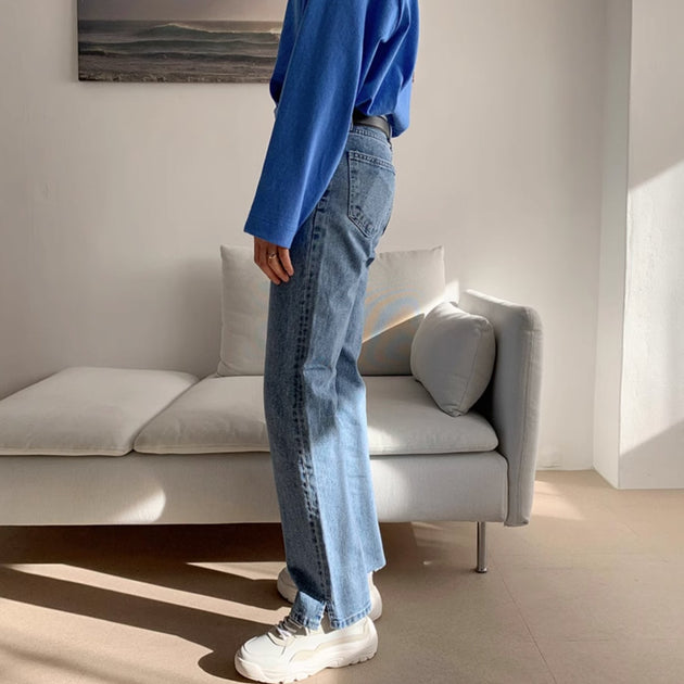 SIDE SPLIT JEANS - Aumori