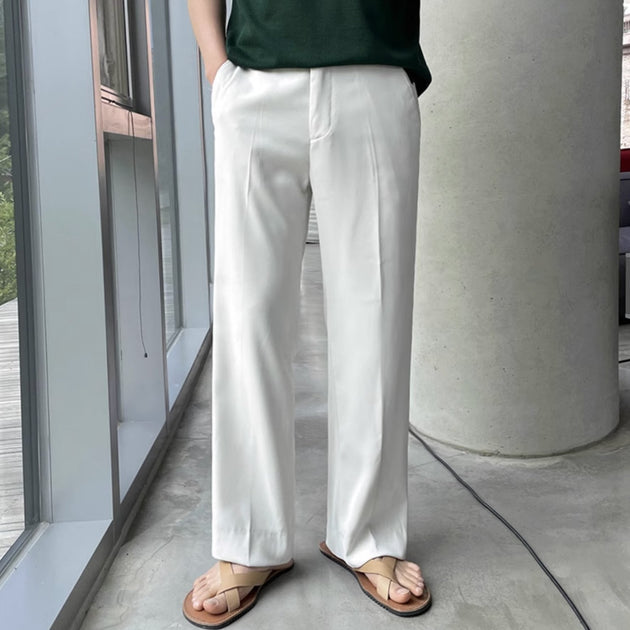 SIDE SPLIT STRAIGHT PANTS - Aumori