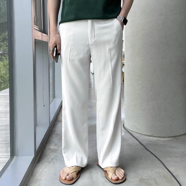 SIDE SPLIT STRAIGHT PANTS - Aumori