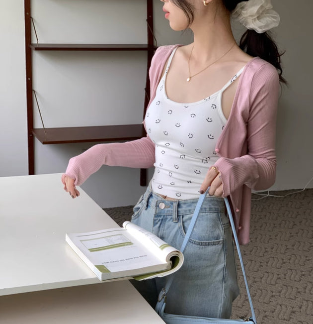 SMILEY CROP TOP - Aumori