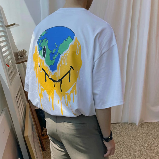 SMILEY EARTH T - SHIRT - Aumori
