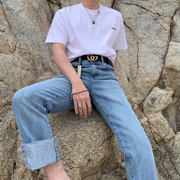 SOFT STRAIGHT JEANS - Aumori