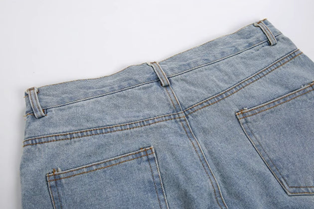 SPLIT CUFF JEANS - Aumori