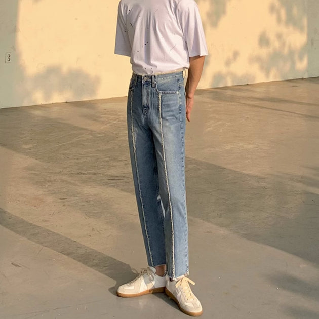 SPLIT CUFF JEANS - Aumori