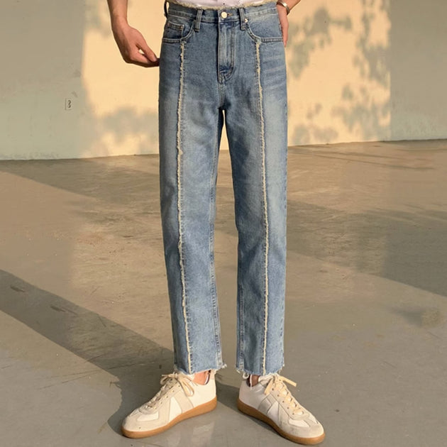SPLIT CUFF JEANS - Aumori