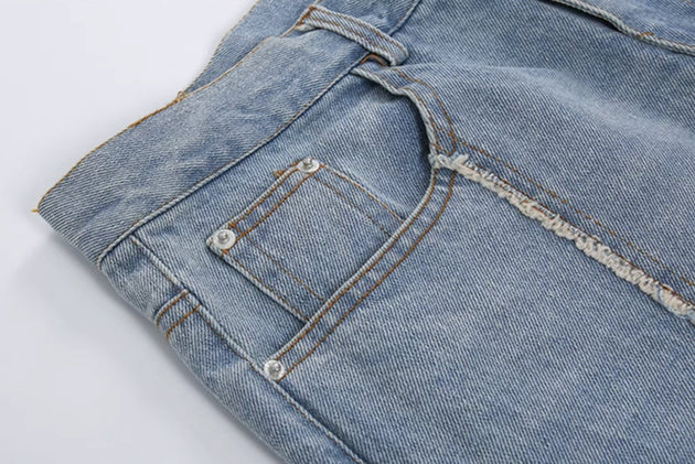 SPLIT CUFF JEANS - Aumori