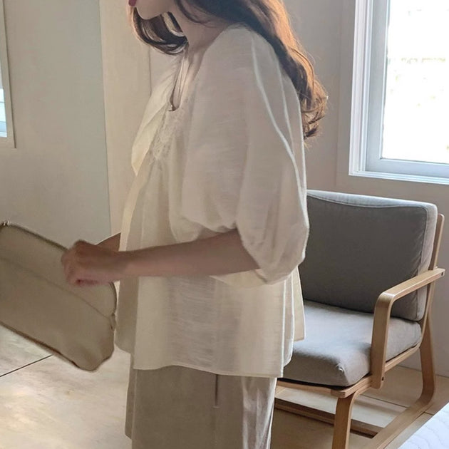 SQUARE NECK RIB TOP - Aumori
