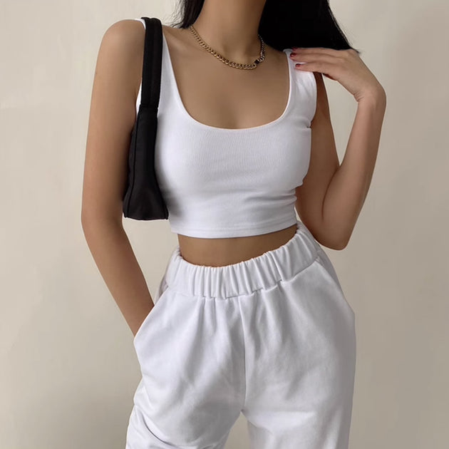 SQUARE NECK SLEEVELESS TOP - Aumori