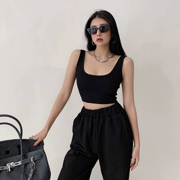 SQUARE NECK SLEEVELESS TOP - Aumori