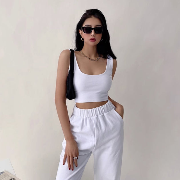 SQUARE NECK SLEEVELESS TOP - Aumori