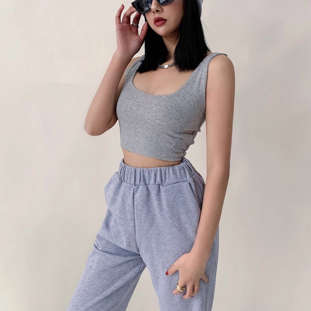 SQUARE NECK SLEEVELESS TOP - Aumori