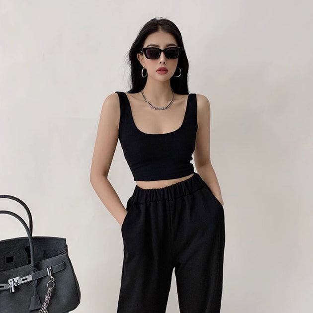 SQUARE NECK SLEEVELESS TOP - Aumori