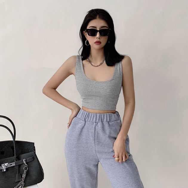 SQUARE NECK SLEEVELESS TOP - Aumori