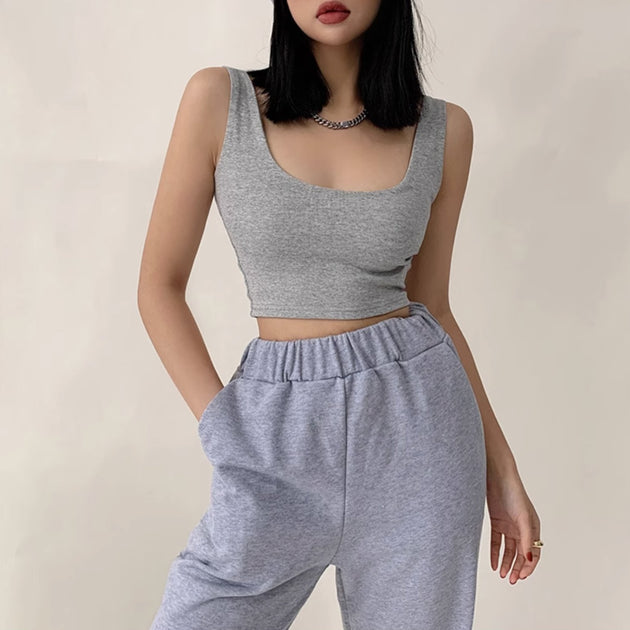 SQUARE NECK SLEEVELESS TOP - Aumori