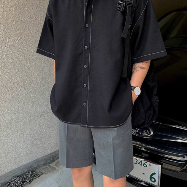 STRAIGHT COTTON SHORTS - Aumori