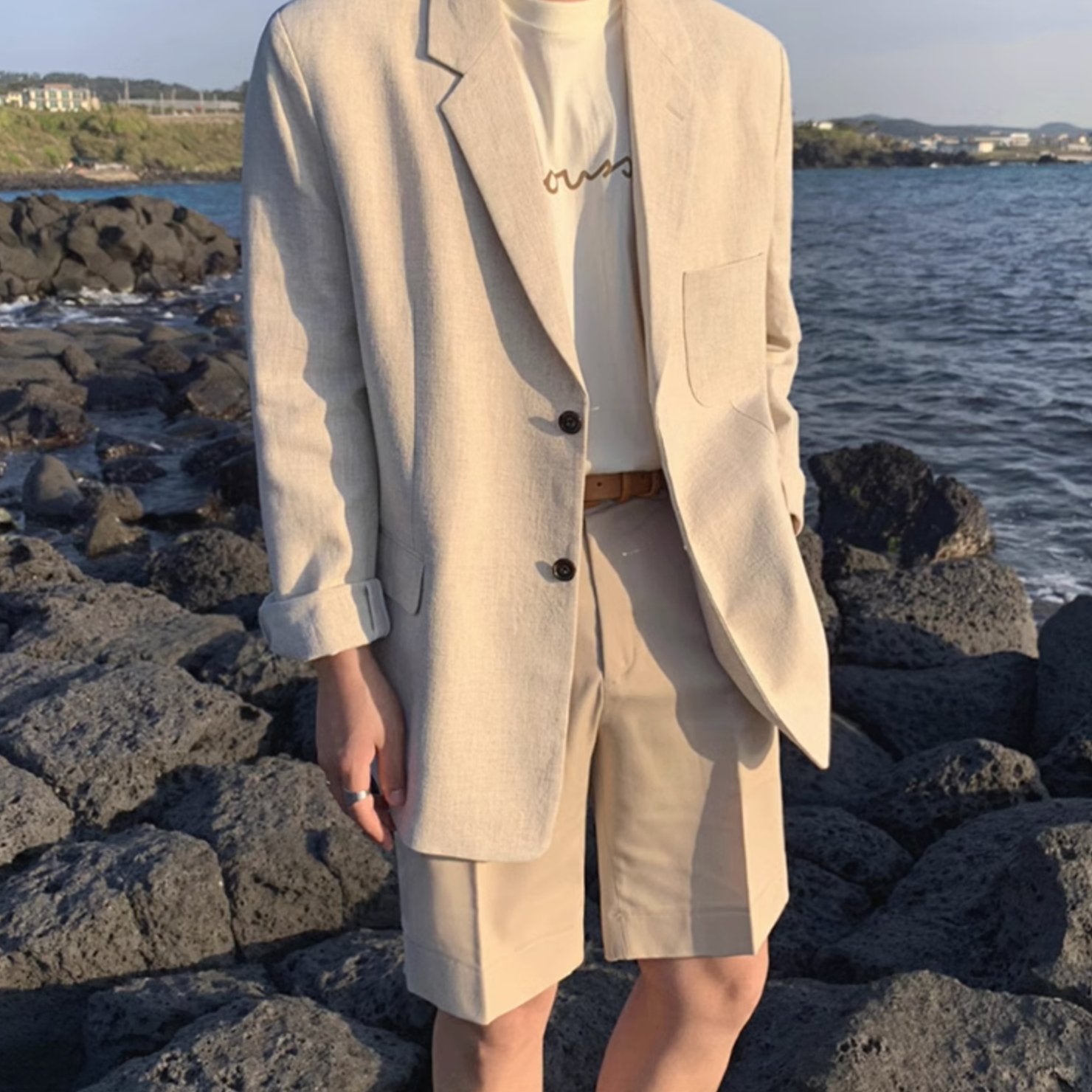 STRAIGHT COTTON SHORTS - Aumori