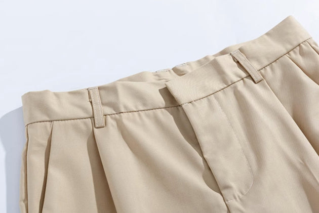 STRAIGHT COTTON SHORTS - Aumori