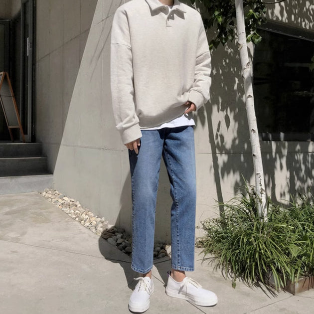 STRAIGHT WASHED JEANS - Aumori