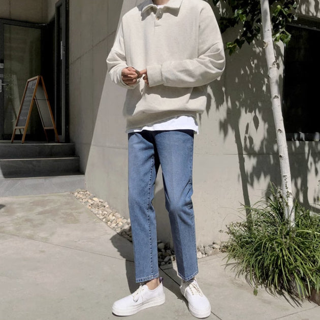 STRAIGHT WASHED JEANS - Aumori