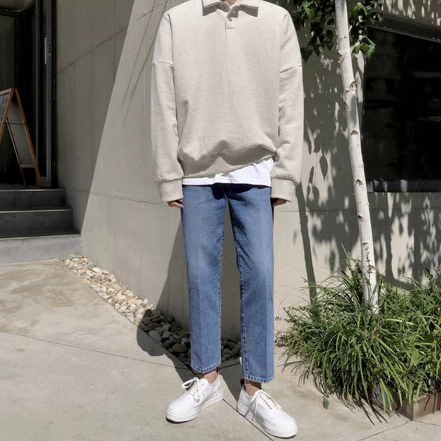 STRAIGHT WASHED JEANS - Aumori