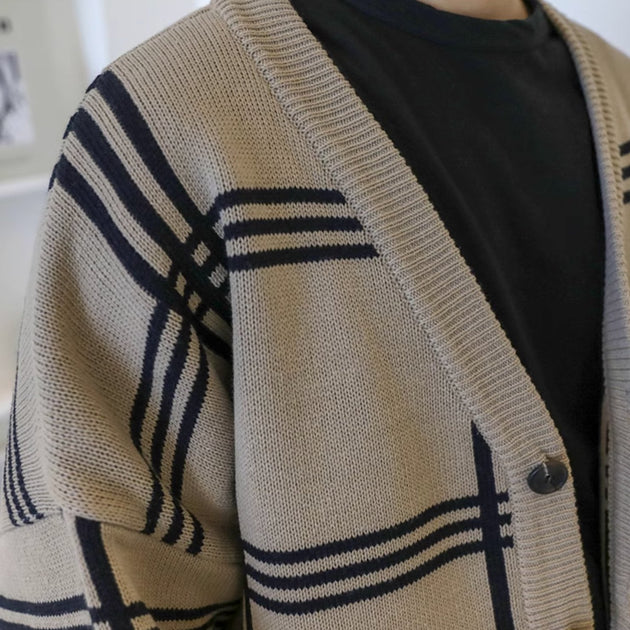 STRIPED CARDIGAN - Aumori