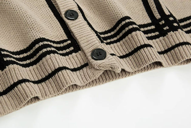 STRIPED CARDIGAN - Aumori