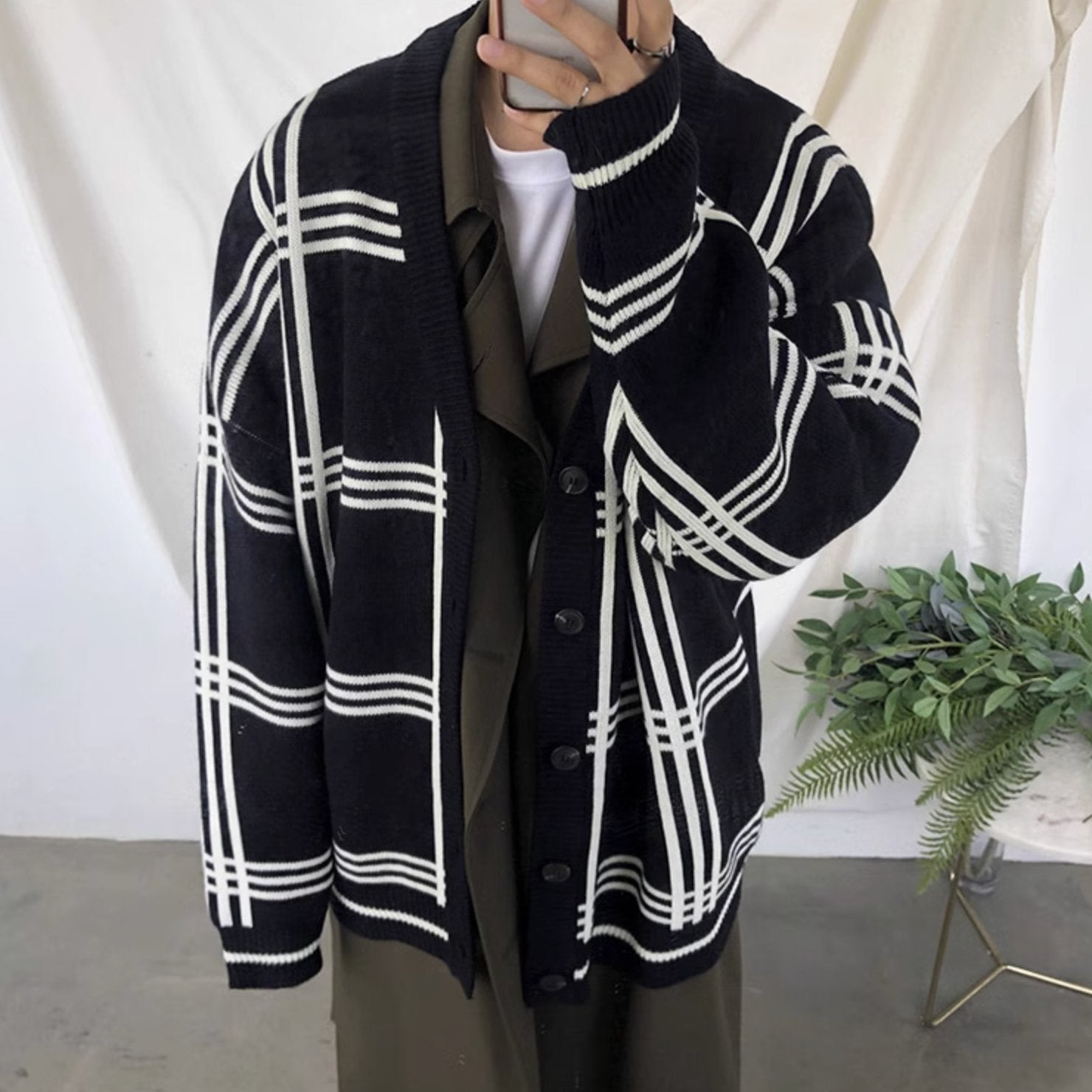 STRIPED CARDIGAN - Aumori