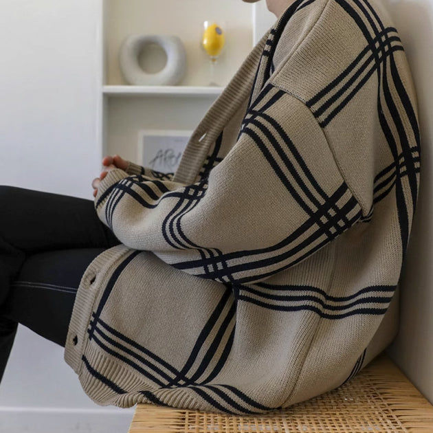 STRIPED CARDIGAN - Aumori