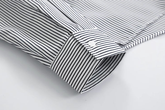 STRIPED COTTON SHIRT - Aumori