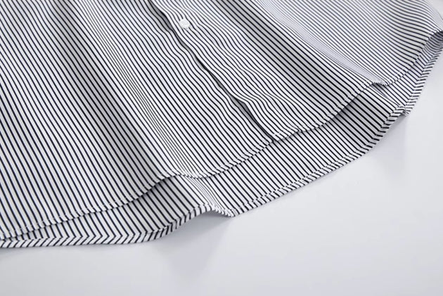 STRIPED COTTON SHIRT - Aumori
