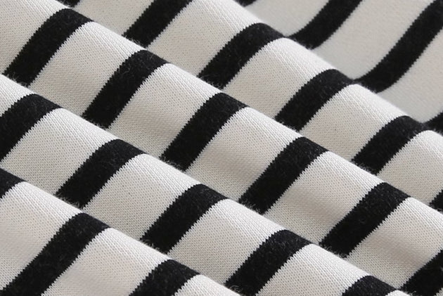STRIPED HALF ZIP - UP SWEATER - Aumori