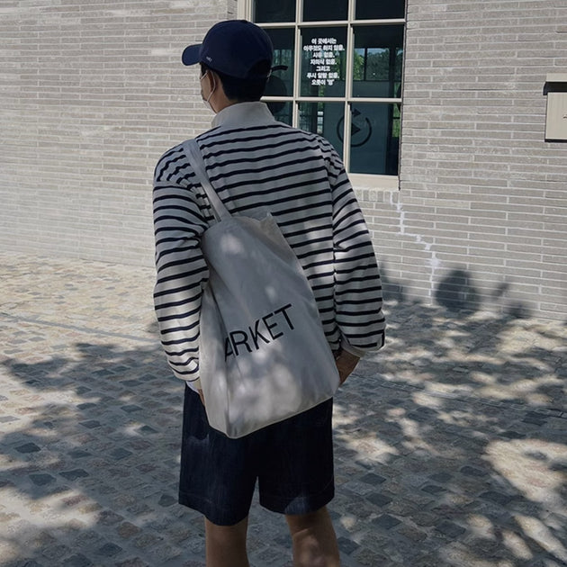 STRIPED HALF ZIP - UP SWEATER - Aumori