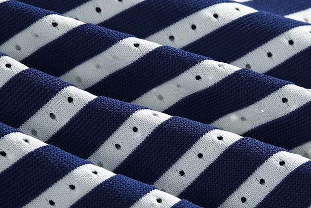 STRIPED SHORT SLEEVE POLO - Aumori