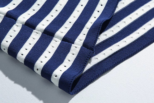 STRIPED SHORT SLEEVE POLO - Aumori
