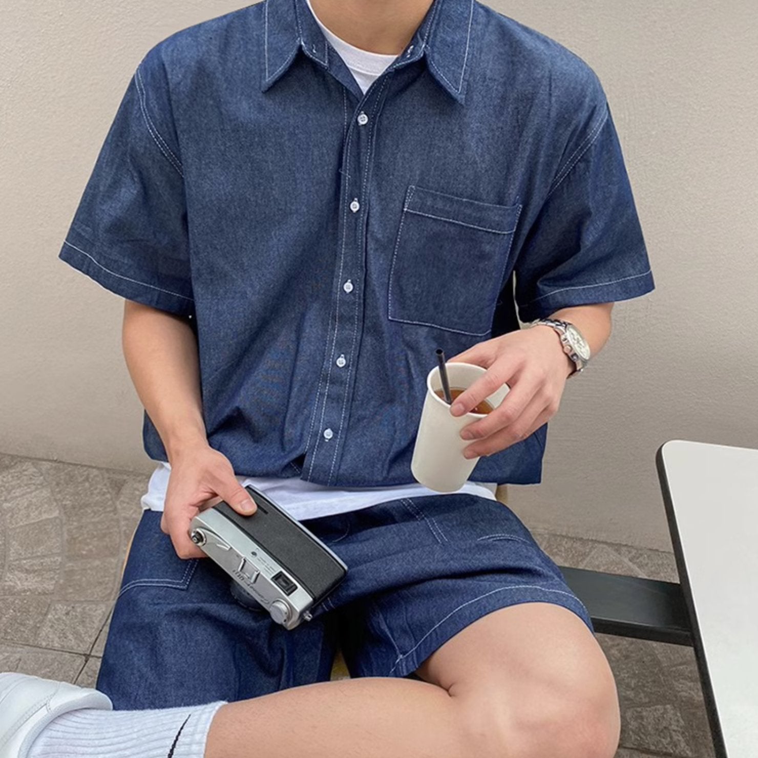 SUMMER DENIM SHIRT - Aumori